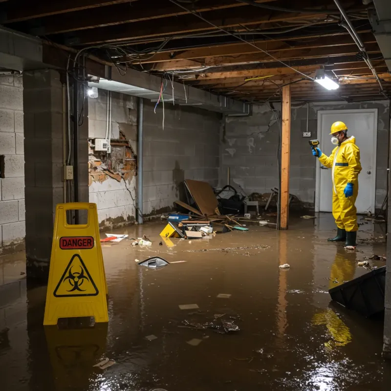 Flooded Basement Electrical Hazard in Patrick County, VA Property